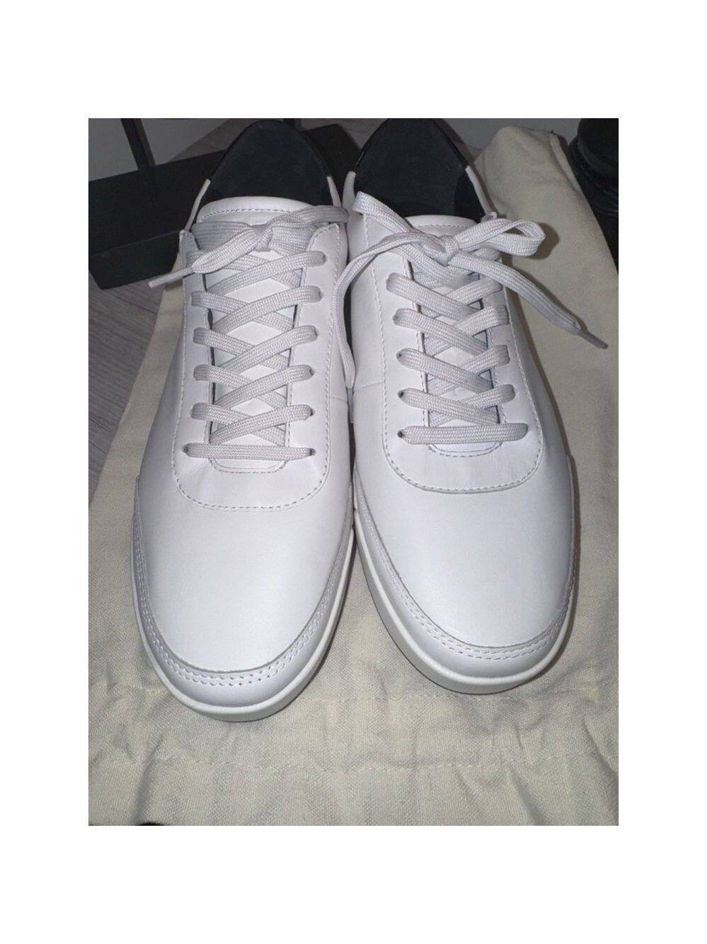 Novella Low Top Luxury Sneakers in Dust Bag New White/ Black 10